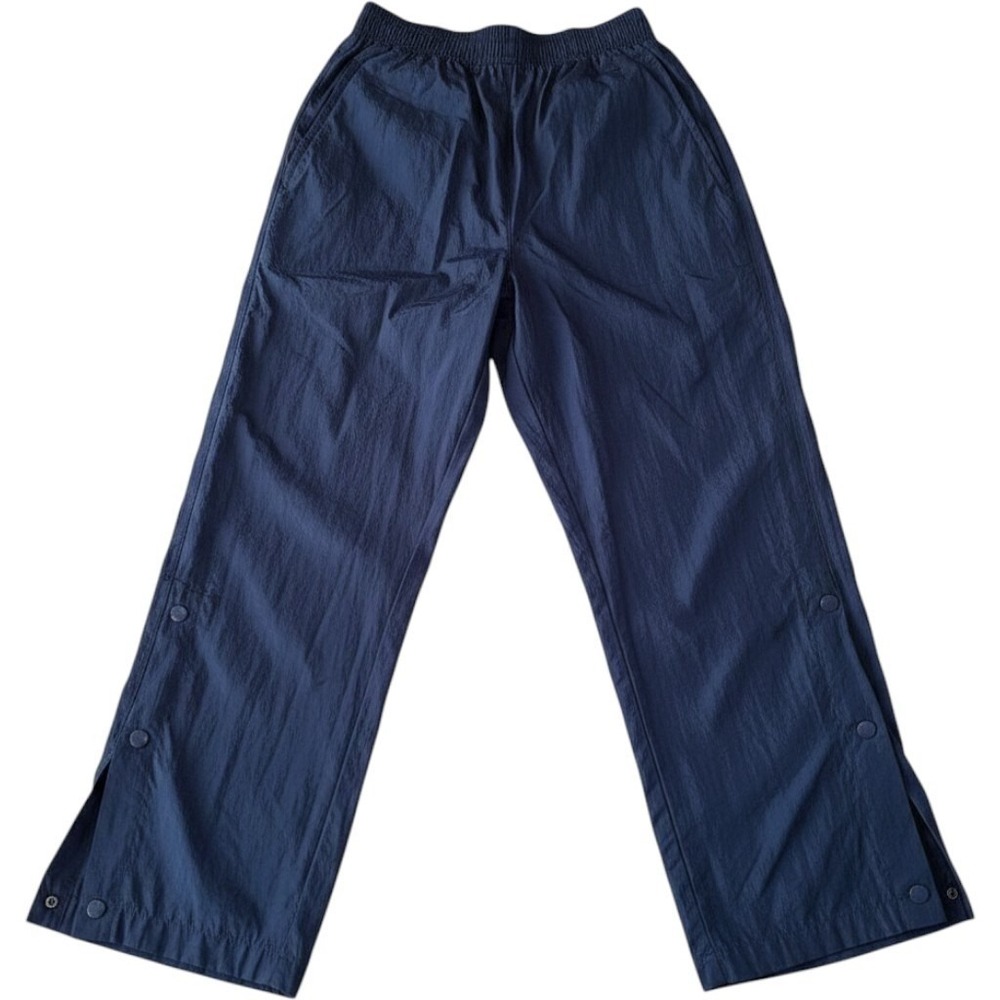 Vintage 90s Speedo Snap Away Nylon Track Pants Men's Medium Navy Blue‎ Y2K
